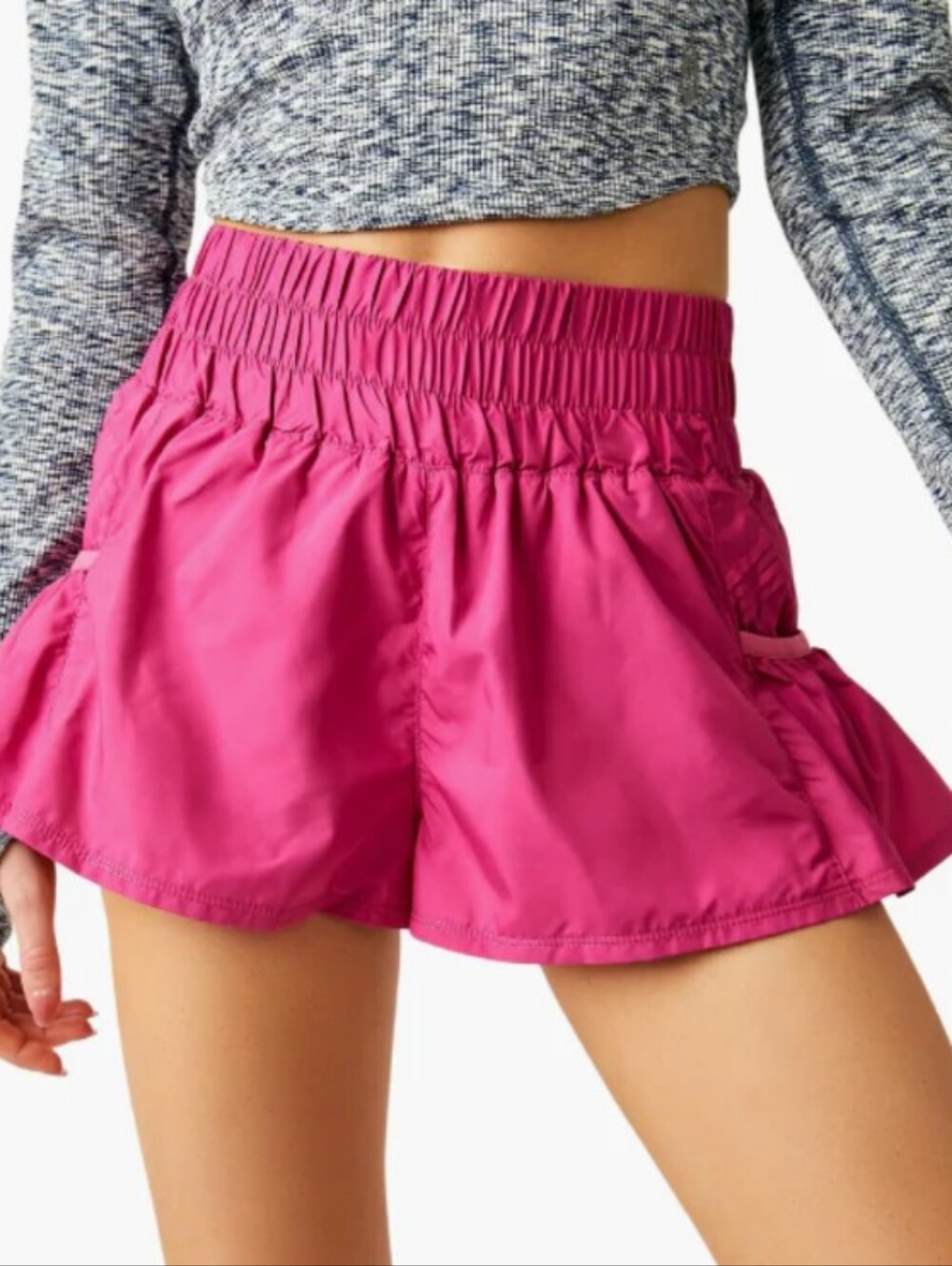 Free People Fuchsia Pink Athletic Shorts